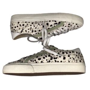 Madewell Sidewalk Low Top Sneakers in Spatter Painted Calf Hair.